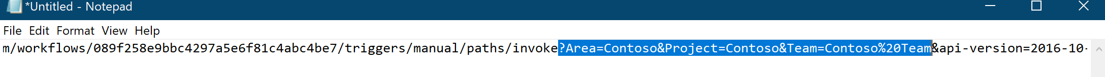 Screenshot of Azure DevOp Web Hook test