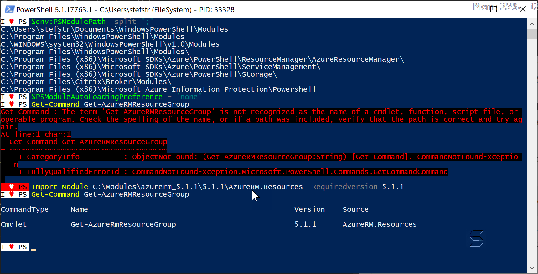 Add Module Path Powershell