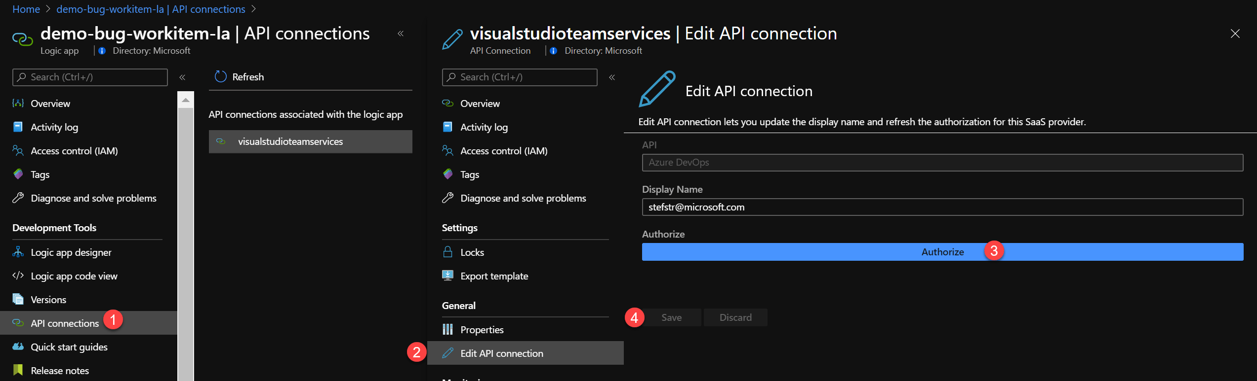 Screenshot or Authorizing the API Connection
