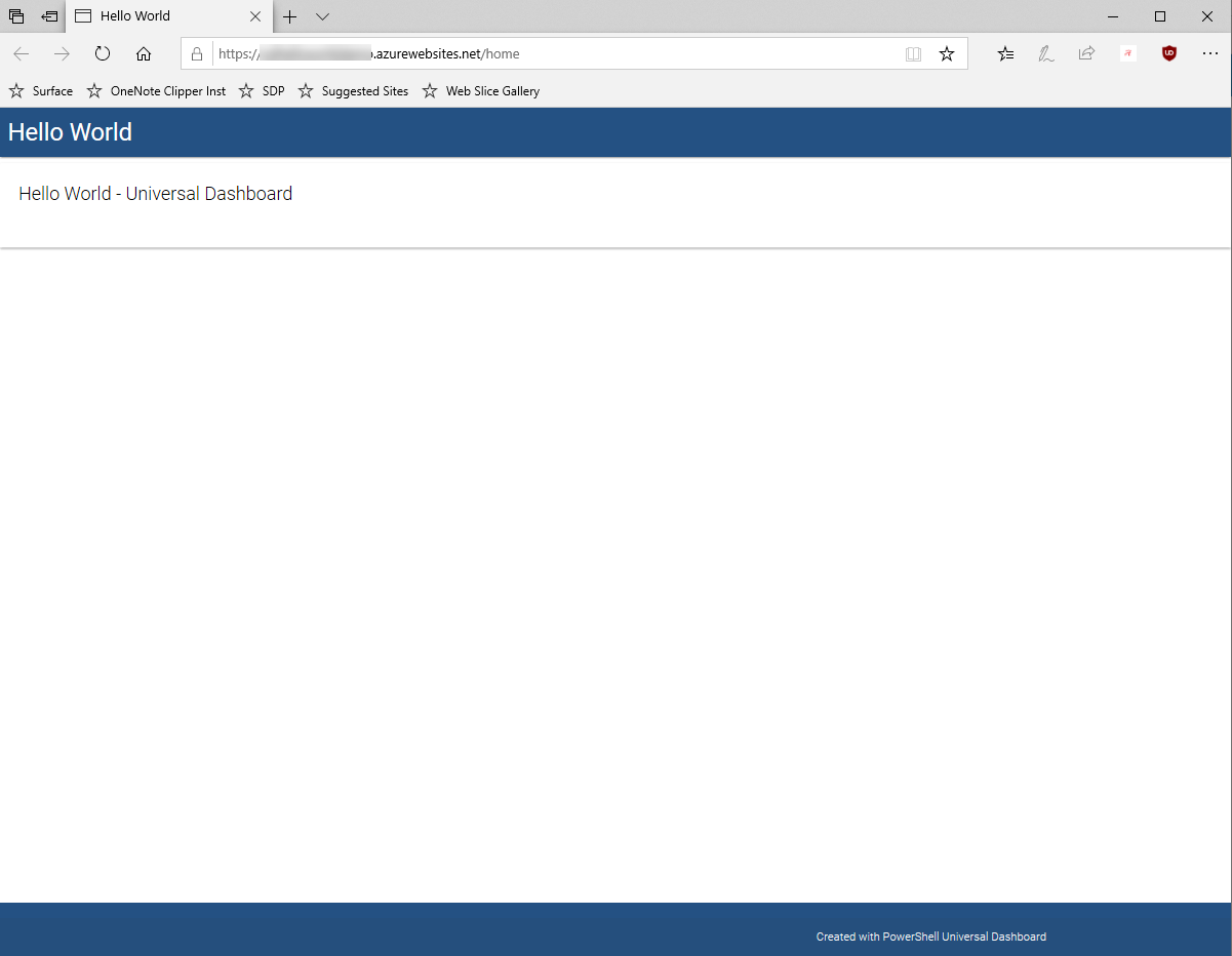 Azure Portal Resources deployed screenshot